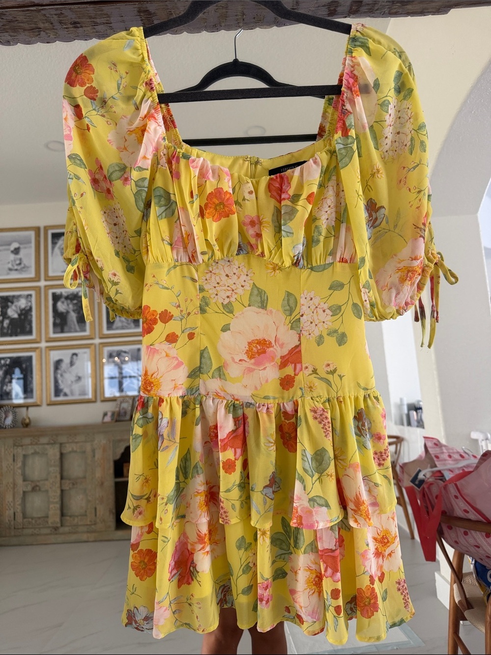 Forever 21 Yellow Floral Mini Dress